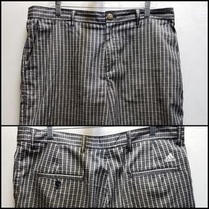 Adidas mens 36 golf style plaid poly/spandex casual athletic shorts